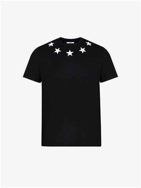 givenchy black and white vintage stars t-shirt|Givenchy graphic t shirt.